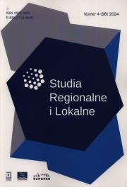 Opakowanie Studia Regionalne i Lokalne 4/2024 (98)