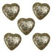 Opakowanie Styropianowe serca 19x19mm złote 50szt