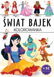 Świat bajek. Kolorowanka. Autor:   Praca zbiorowa. Dadada.pl Okładka książki Świat bajek. Kolorowanka