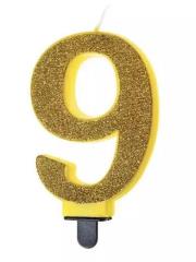 Opakowanie Świeczka urodzinowa brokatowa 9