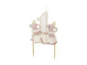 Opakowanie Świeczka urodzinowa cyfra 1 Myszki 7.5cm