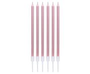 Opakowanie Świeczki B&C metaliczne różowo-złote 11cm 6szt
