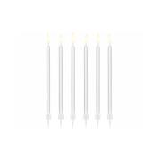 Opakowanie Świeczki urodzinowe gładkie biały 14cm 12szt