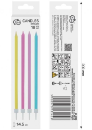 Opakowanie Świeczki urodzinowe pastel mix 16szt
