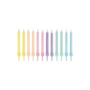 Opakowanie Świeczki urodzinowe pastelowe 12szt