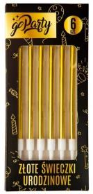Opakowanie Świeczki urodzinowe złote 6szt