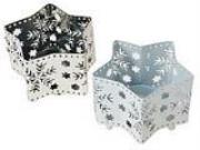 Opakowanie Świecznik gwiazda metalowa ażurowa MIX