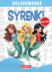 Okładka książki Syrenki. Kolorowanka z naklejkami