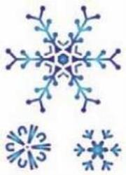 Opakowanie Szablon A6 śnieżynki