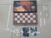 Opakowanie Szachy+warcaby magnetyczne, drewniana plansza