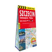 Szczecin Świnoujście Police foliowany plan miasta 1:22 000. Autor:   Praca zbiorowa. Dadada.pl Okładka książki Szczecin Świnoujście Police foliowany plan miasta 1:22 000