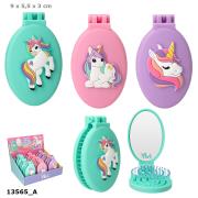 Szczotka składana z lusterkiem Jednorożec Ylvi 1szt.mix 13565A. Wydawca: DEPESCHE. Dadada.pl Opakowanie Szczotka składana z lusterkiem Jednorożec Ylvi 1szt.mix 13565A