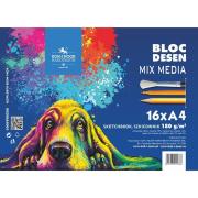 Opakowanie Szkicownik Mix Media A4 16 ark. Pies niebieski