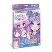 Opakowanie Szkicownik z kredkami szablonami i naklejkami Nebulous Stars