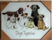 Opakowanie Szklana deska ozdobna 6 psów