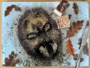 Opakowanie Szklana deska ozdobna Jeżyk na plecach