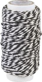 Opakowanie Sznurek bawełniany skręcany 20m czarny