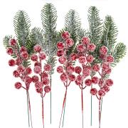 Szronione gałązki dekoracyjne z owocami 26cm 10szt. Wydawca: Dalprint. Dadada.pl Opakowanie Szronione gałązki dekoracyjne z owocami 26cm 10szt