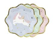 Opakowanie Talerzyki jednorożec 18x18cm 6szt