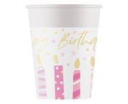 Opakowanie Talerzyki papierowe Birthday Candles 23cm 8szt