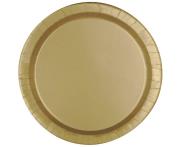 Opakowanie Talerzyki papierowe złote 18cm okrągłe 8szt