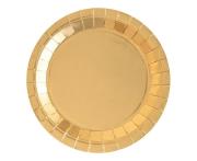 Opakowanie Talerzyki papierowe złote 23cm 8szt