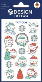 Opakowanie Tatuaże bożonarodzeniowe dla dzieci - bałwanki