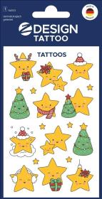 Opakowanie Tatuaże bożonarodzeniowe dla dzieci - gwiazdy