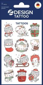 Opakowanie Tatuaże bożonarodzeniowe dla dzieci - kotki