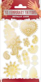 Opakowanie Tatuaże metaliczne Flowers