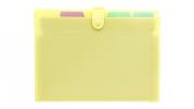 Opakowanie Teczka A4 PP harmonijkowa pastel żółty