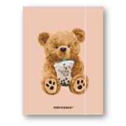 Teczka A4+ z gumką Teddies&Miś Boba Tea. Wydawca: Narcissus. Dadada.pl Opakowanie Teczka A4+ z gumką Teddies&Miś Boba Tea