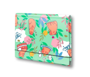 Teczka łamana A5 na gumkę Kapibara łąka PENMATE. Wydawca: Penmate. Dadada.pl Opakowanie Teczka łamana A5 na gumkę Kapibara łąka PENMATE