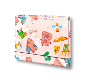 Teczka łamana A5 na gumkę Kapibara plaża PENMATE. Wydawca: Penmate. Dadada.pl Opakowanie Teczka łamana A5 na gumkę Kapibara plaża PENMATE