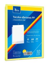 Opakowanie Teczka ofertowa A4 PP + 10 koszulek żółta