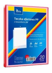 Opakowanie Teczka ofertowa A4 PP + 20 koszulek czerwona