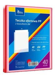 Opakowanie Teczka ofertowa A4 PP + 40 koszulek czerwona