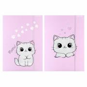 Opakowanie Teczka z gumką A4 Kotek pluszowy mix