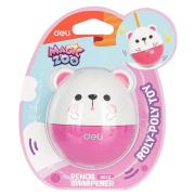 Temperówka 1 otwór z pojemnik Animals różowa. Wydawca: DELI. Dadada.pl Opakowanie Temperówka 1 otwór z pojemnik Animals różowa