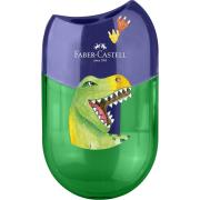 Temperówka podwójna owalna Dinozaur. Wydawca: Faber Castell. Dadada.pl Opakowanie Temperówka podwójna owalna Dinozaur