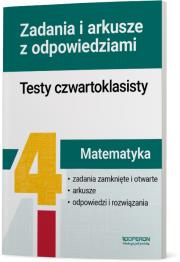 Okładka książki Testy czwartoklasisty Matematyka Zadania i arkusze