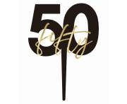 Opakowanie Topper na tort 50 urodziny fifty