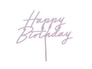 Opakowanie Topper na tort Happy Birthday fioletowy 16,5cm