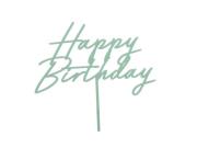 Opakowanie Topper na tort Happy Birthday zielony 16,5cm