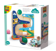 Tor Krokodyl z drewnianą piłką. Wydawca: SES. Dadada.pl Opakowanie Tor Krokodyl z drewnianą piłką