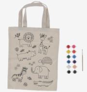 Opakowanie Torba płócienna do kolorowania z farbami - dżungla