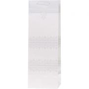 Opakowanie Torebka Lux 12x36x10cm brokat biała ROZETTE 1 szt