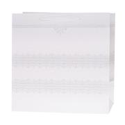 Opakowanie Torebka Lux 37x37x20cm brokat biała ROZETTE 1 szt