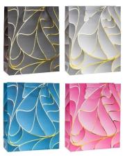 Opakowanie Torebka ozdobna 18x23x8cm hot-stamp mix ROZETTE
