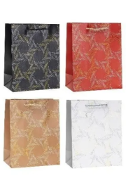 Opakowanie Torebka ozdobna 18x23x8cm hot-stamp mix ROZETTE
